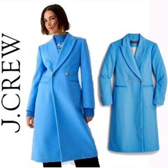 💥ABSOLUTELY STUNNING💥J.Crew Mirabelle Italian Wool-Cashmere Coat in Blue
